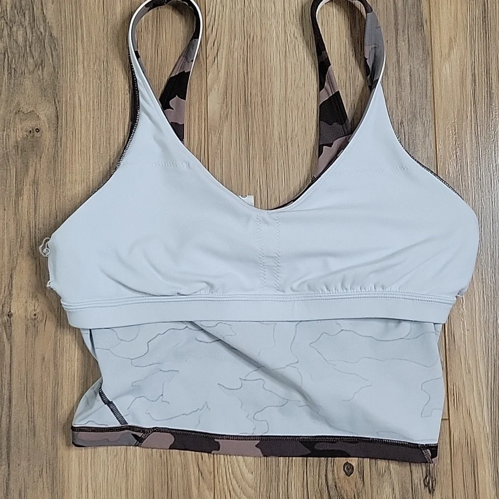Lululemon Align Camo Heritage Dusty Bronze Workout Sports Bra